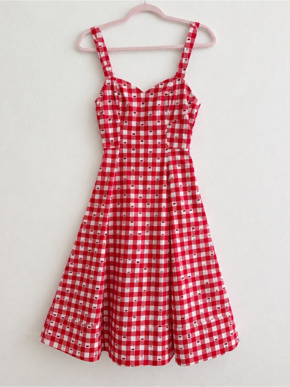 T.J.Maxx Red and White Gingham Midi Dress - Picture 3 of 3